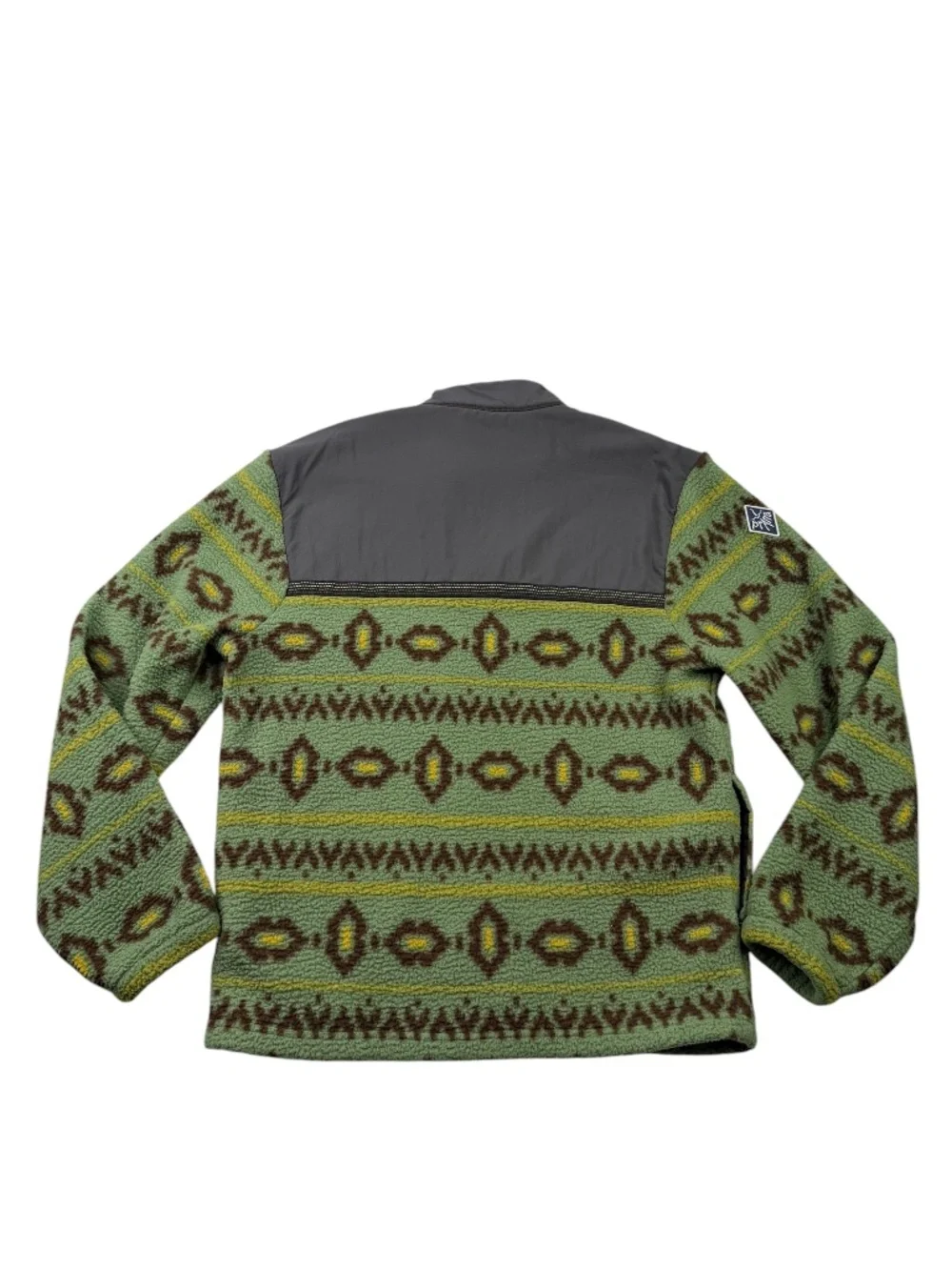 Prana Hurricane Full Zip Fleece Jacket M Green Aztec Southwestern Gorpcore
